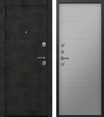 Центурион О-172-2026 Черный сатин+Бетон темный - Кашемир сильвер
